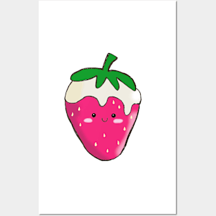 A strawberry with cream Posters and Art